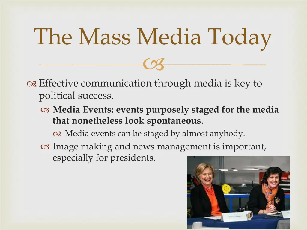 the mass media today