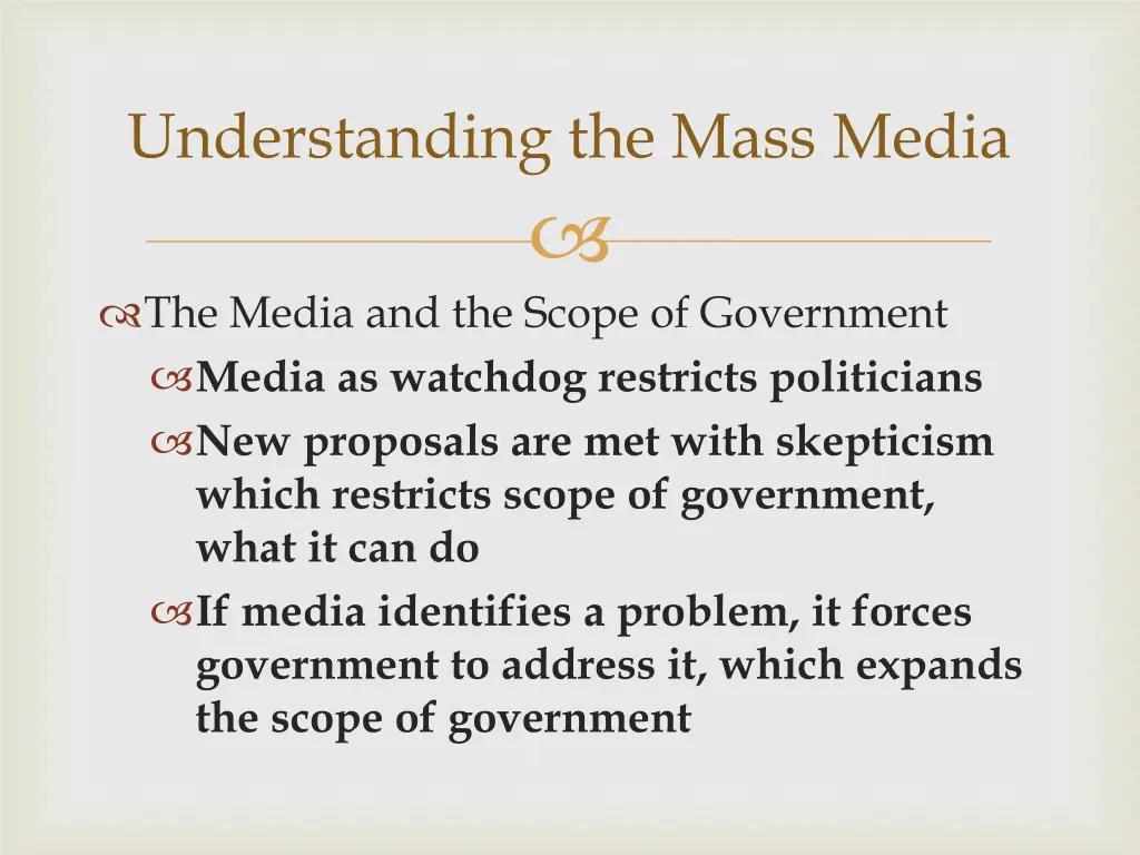 understanding the mass media