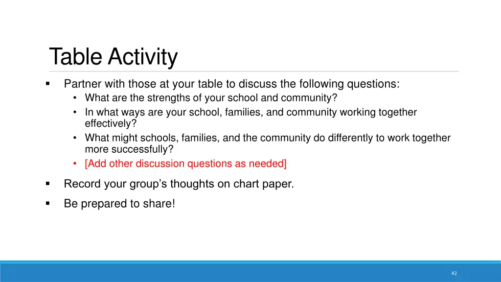 table activity 1