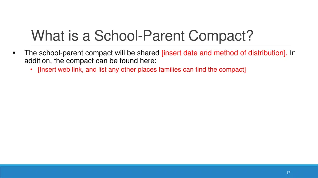 what is a school parent compact 1