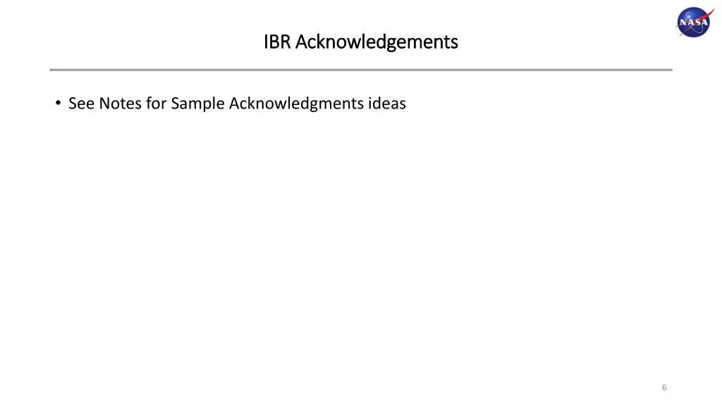 ibr acknowledgements ibr acknowledgements