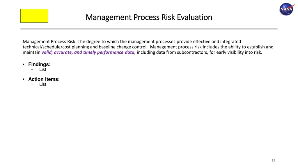 management process risk evaluation management