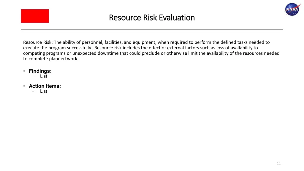 resource risk evaluation resource risk evaluation