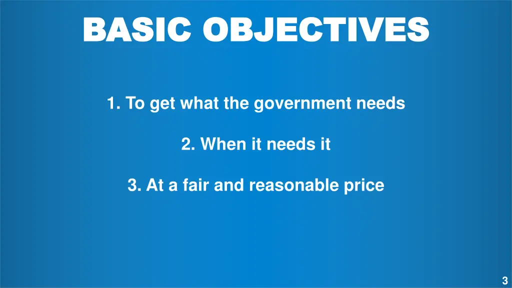 basic objectives basic objectives