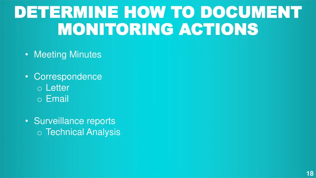 determine how to document determine