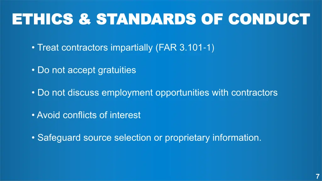 ethics standards of conduct ethics standards