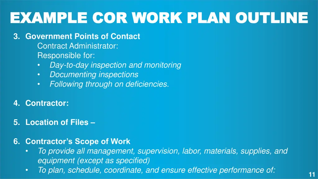 example cor work plan outline example cor work 1