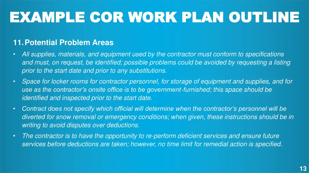 example cor work plan outline example cor work 3