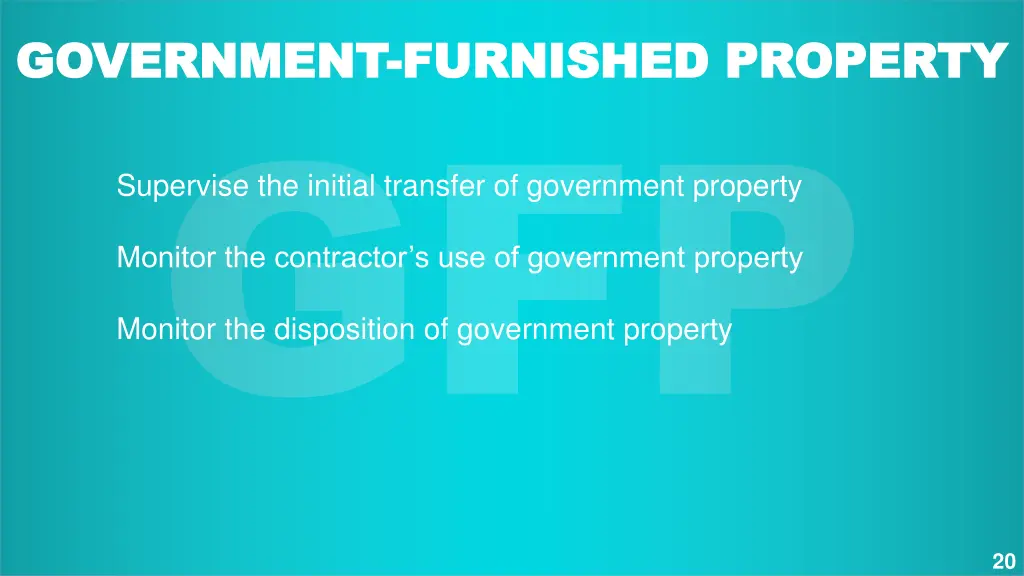 government government furnished property