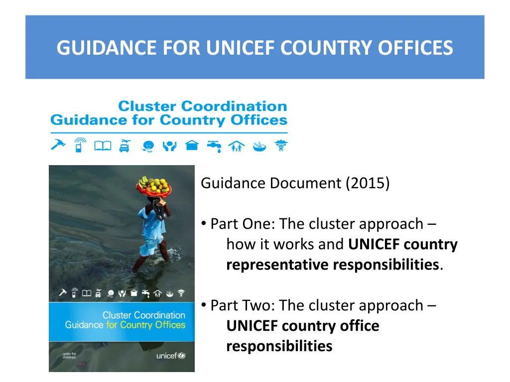 guidance for unicef country offices