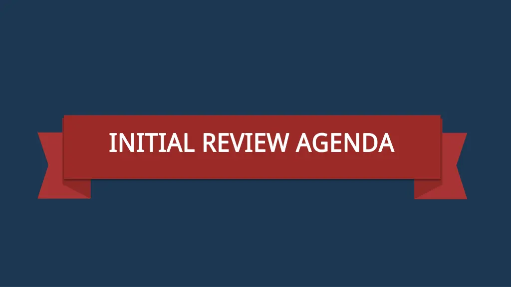 initial review agenda