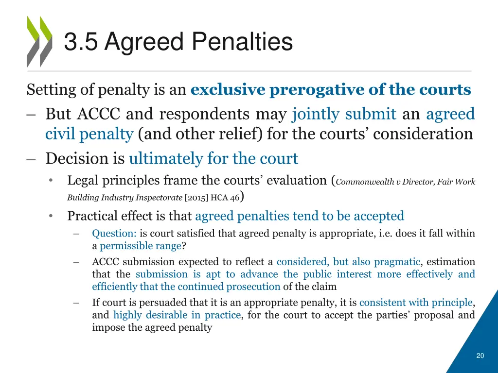 3 5 agreed penalties