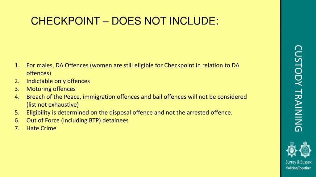 checkpoint does not include