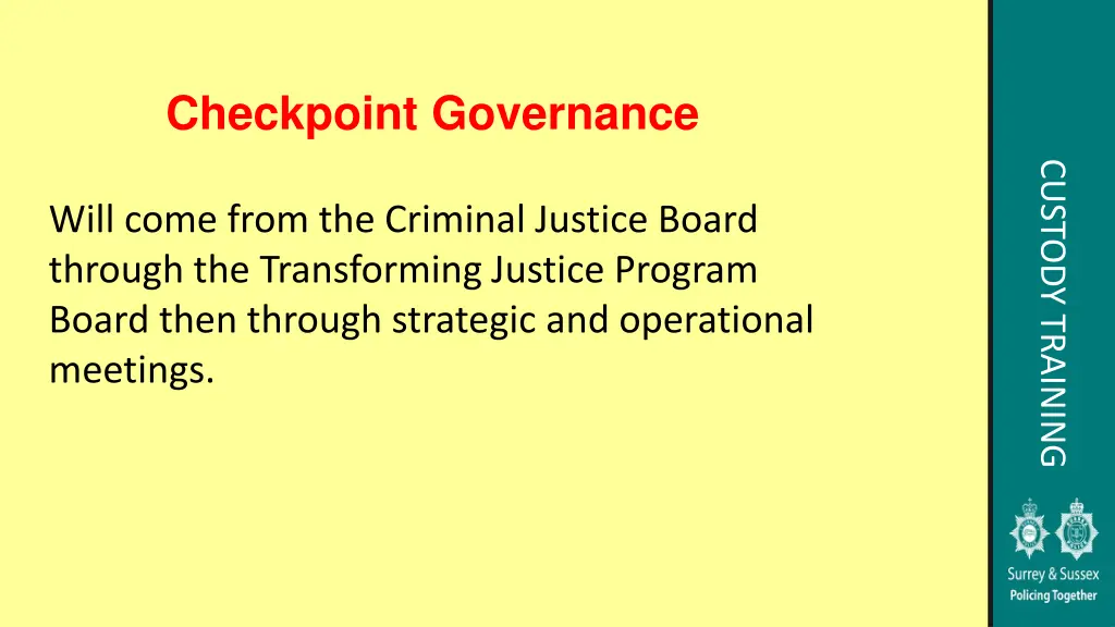 checkpoint governance