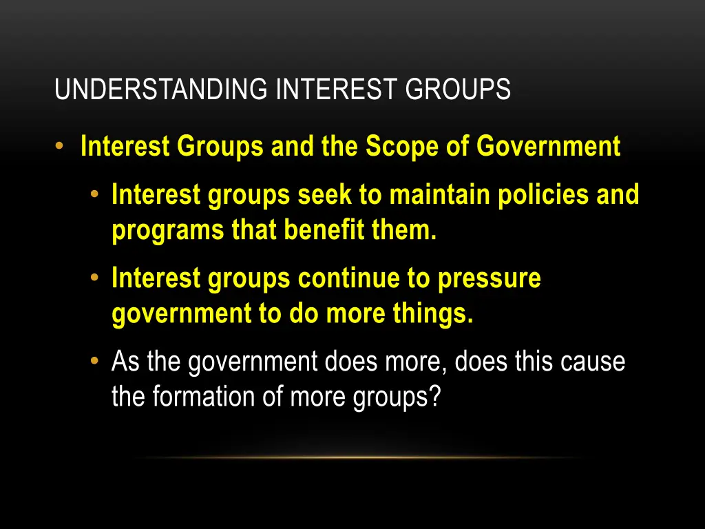 understanding interest groups