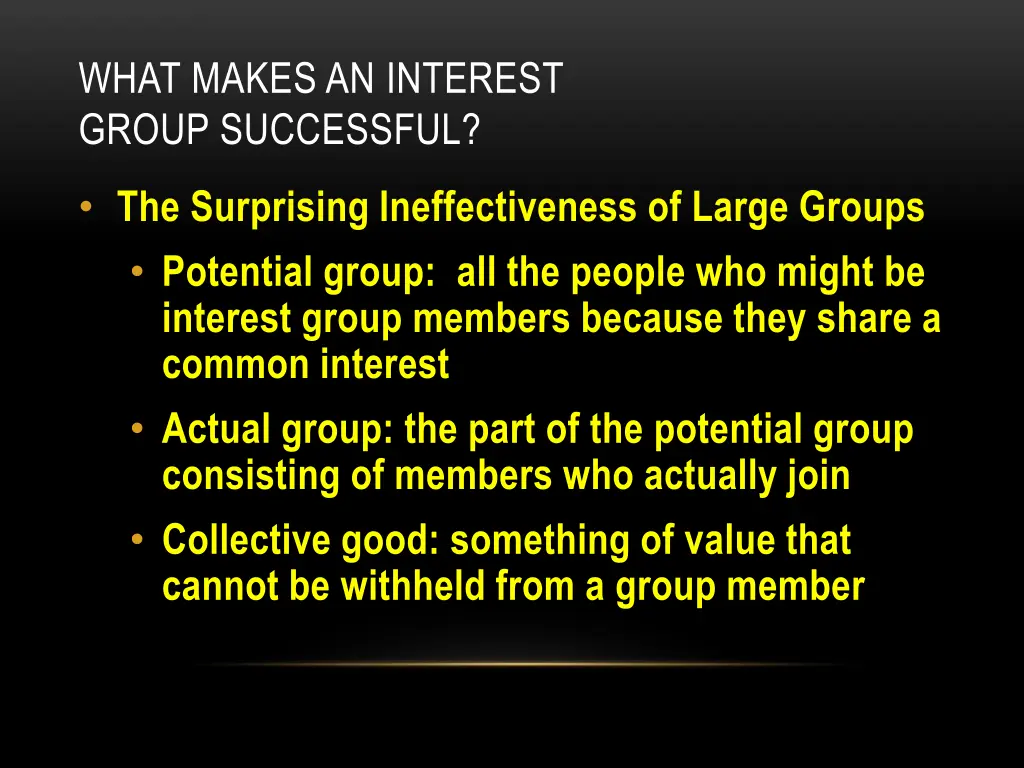 what makes an interest group successful