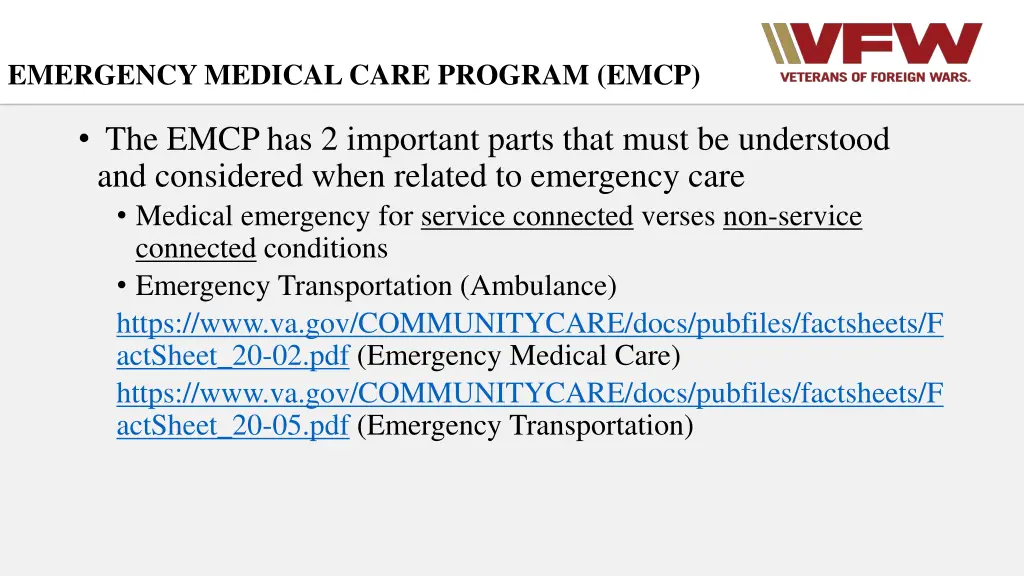 emergency medical care program emcp