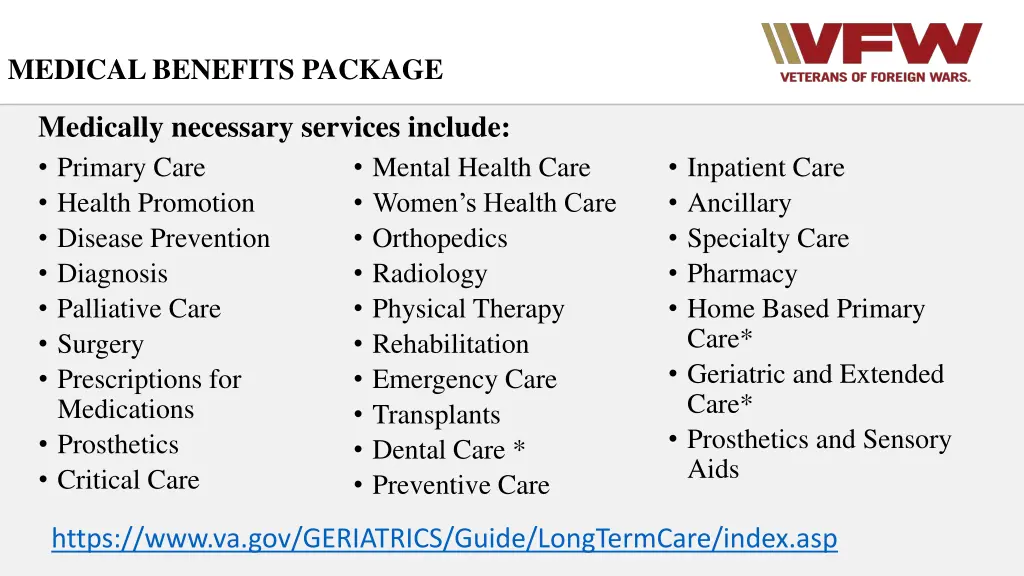 medical benefits package