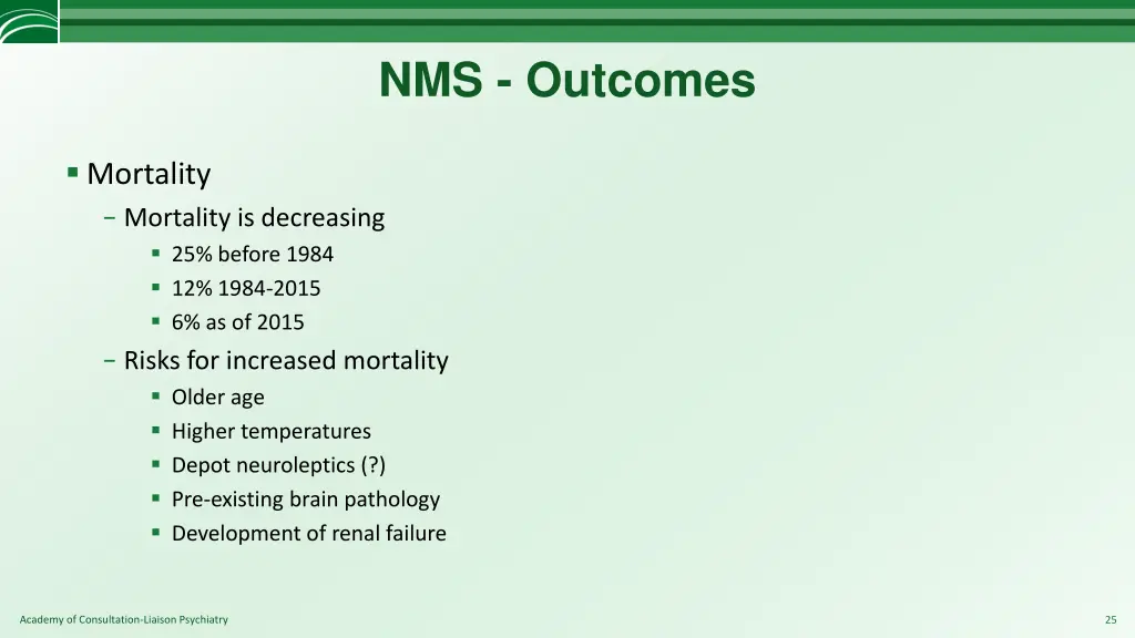 nms outcomes