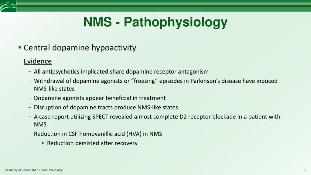 nms pathophysiology