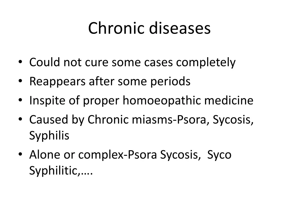 chronic diseases