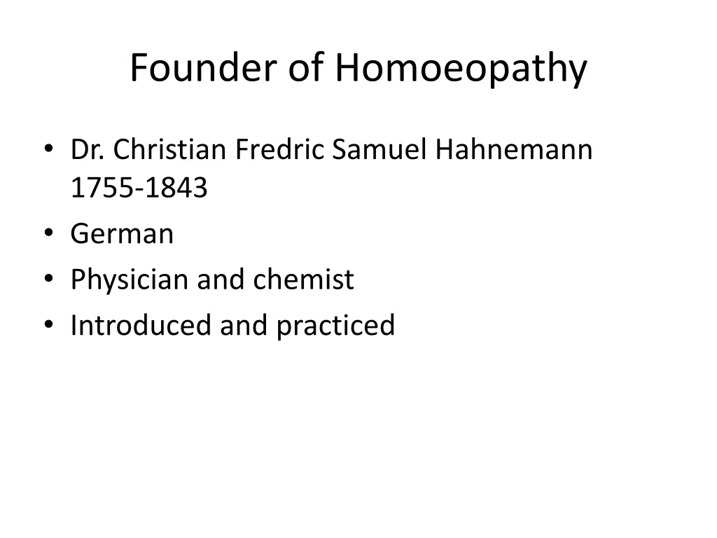 founder of homoeopathy 1