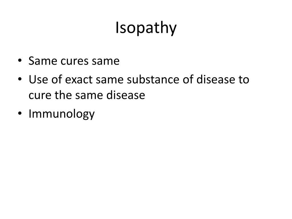 isopathy