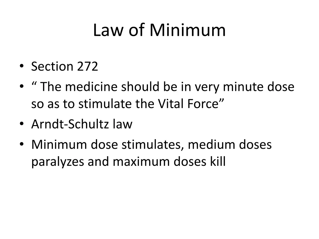 law of minimum