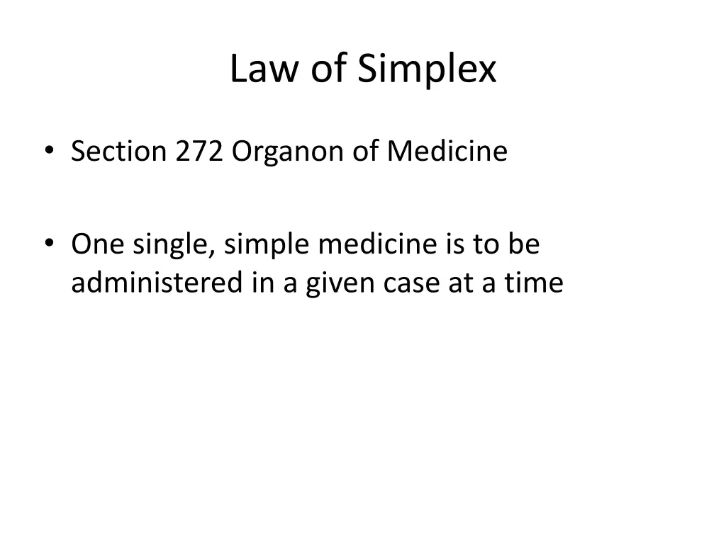 law of simplex