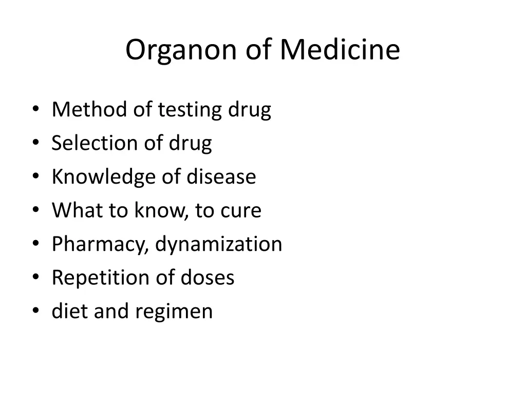 organon of medicine