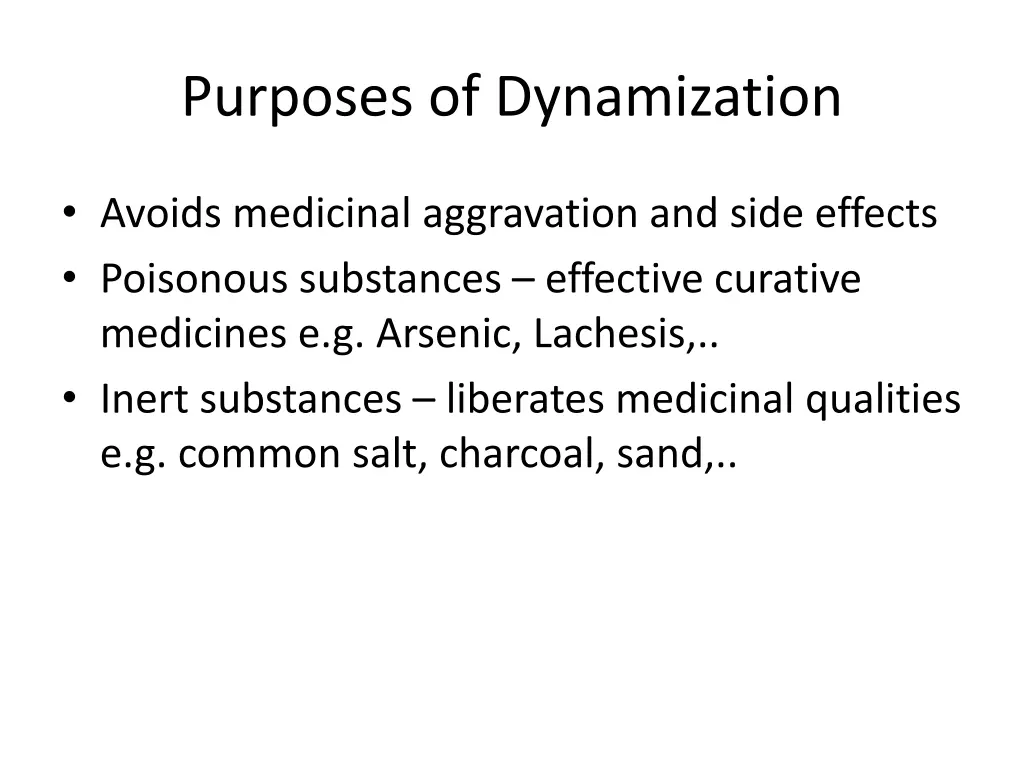 purposes of dynamization 1