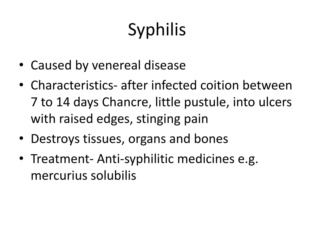 syphilis