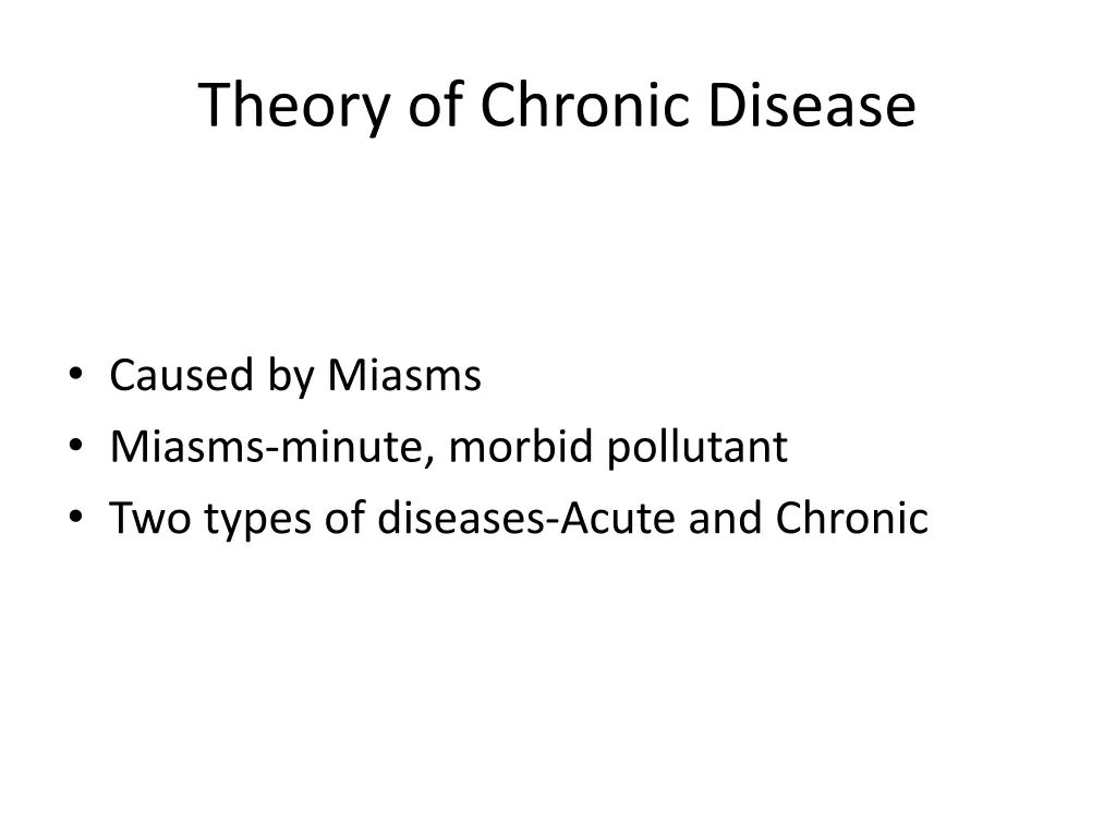 theory of chronic disease