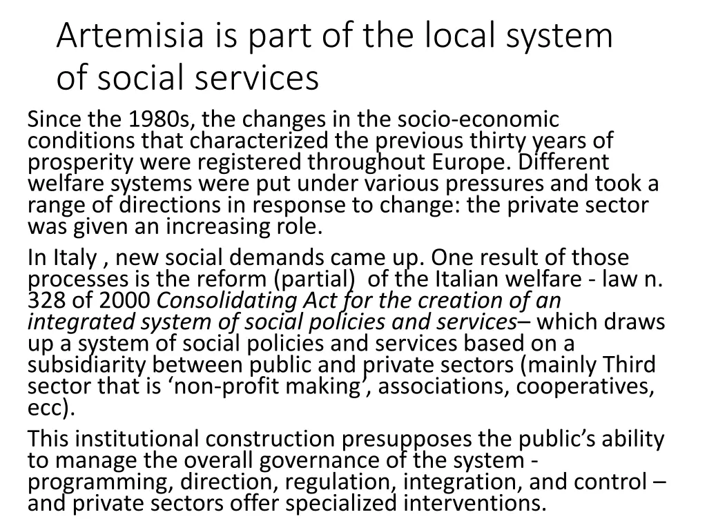 artemisia is part of the local system of social