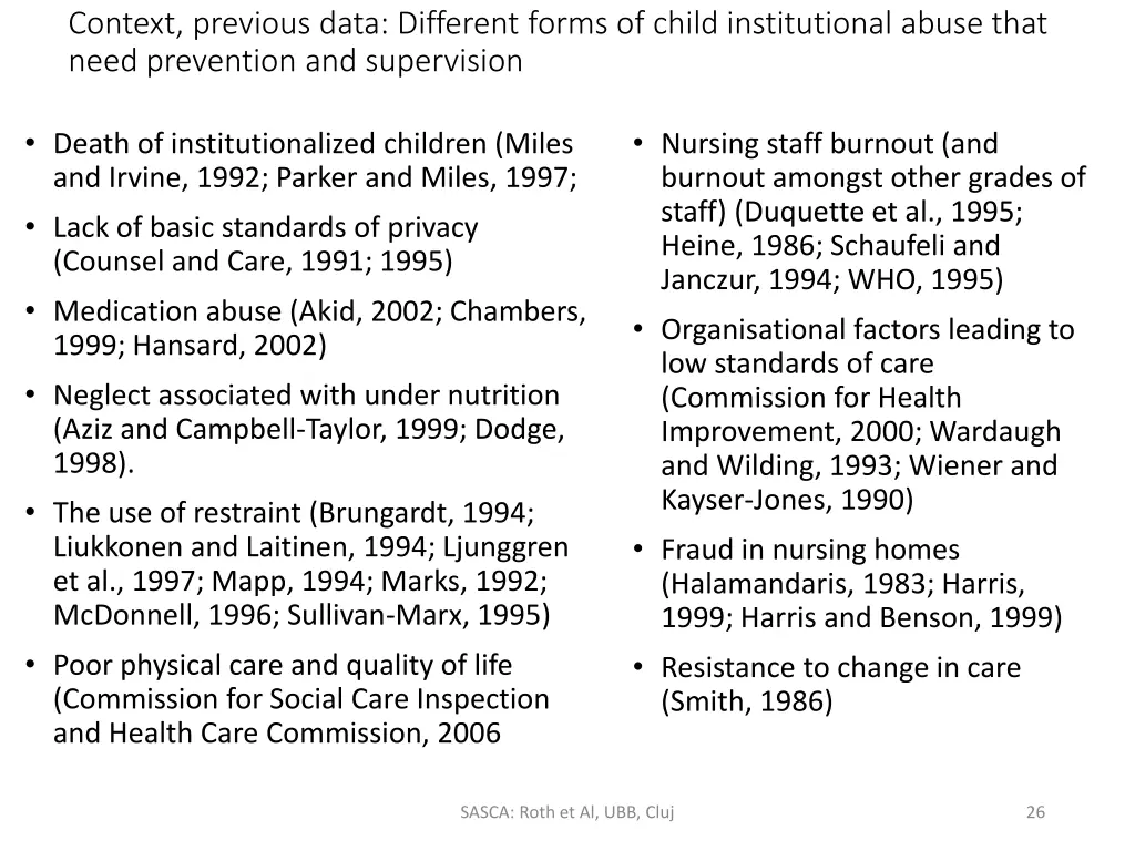 context previous data different forms of child