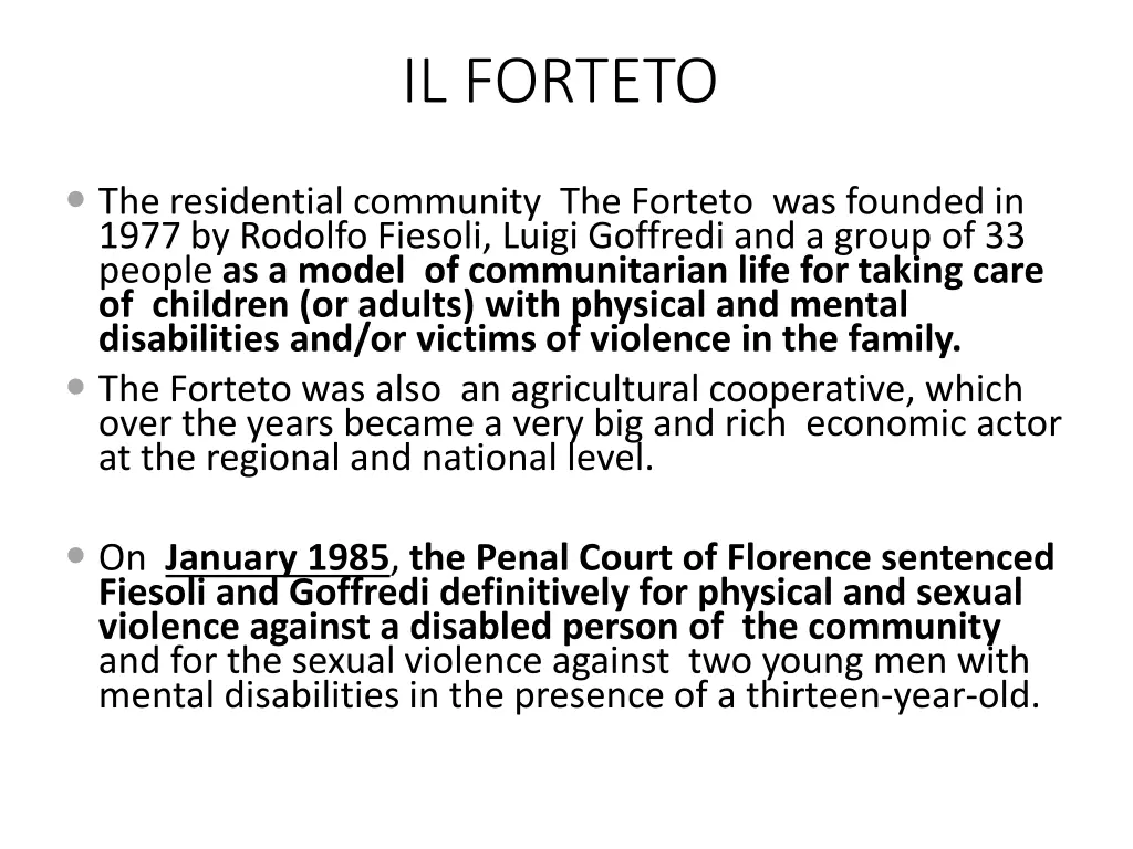 il forteto