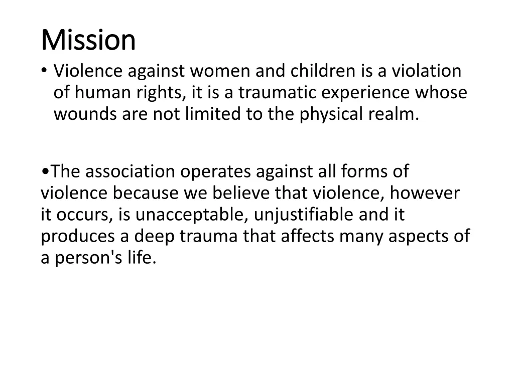 mission mission violence against women