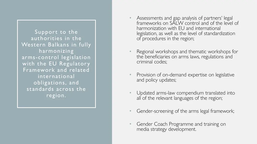 assessments and gap analysis of partners legal