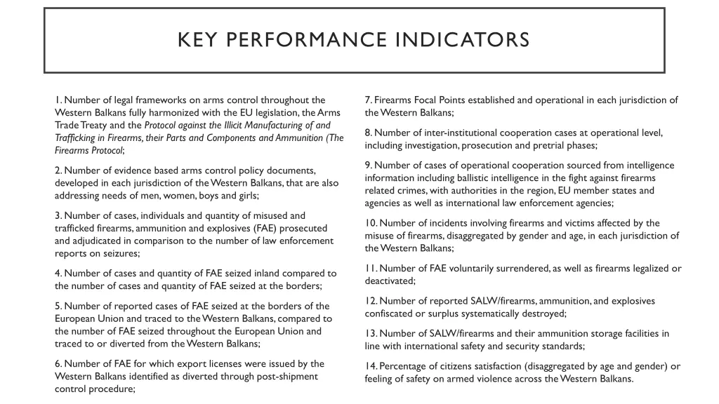 key performance indicators