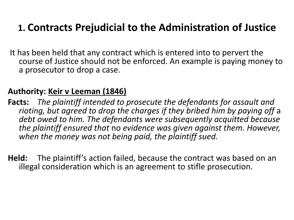 1 contracts prejudicial to the administration