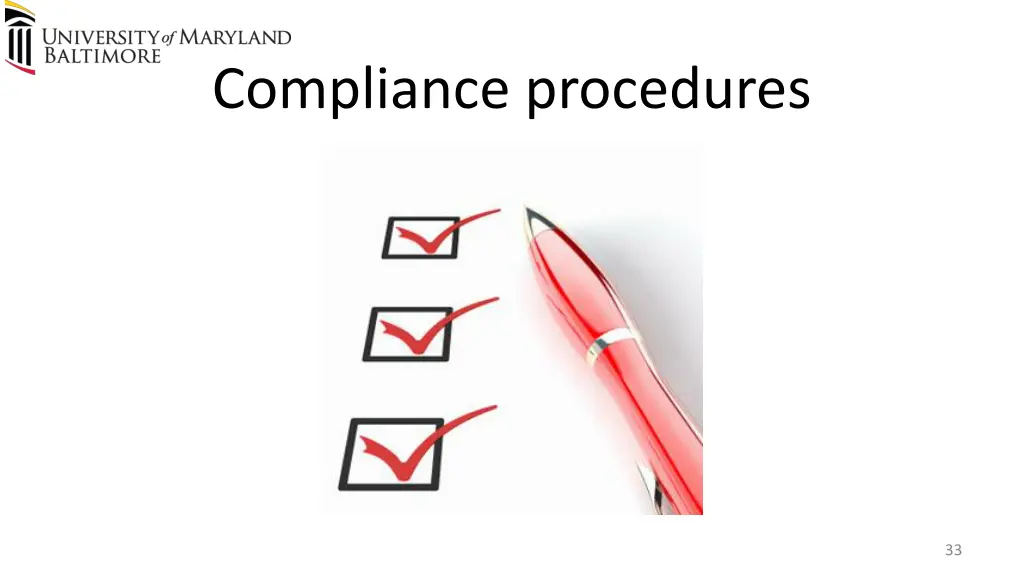 compliance procedures