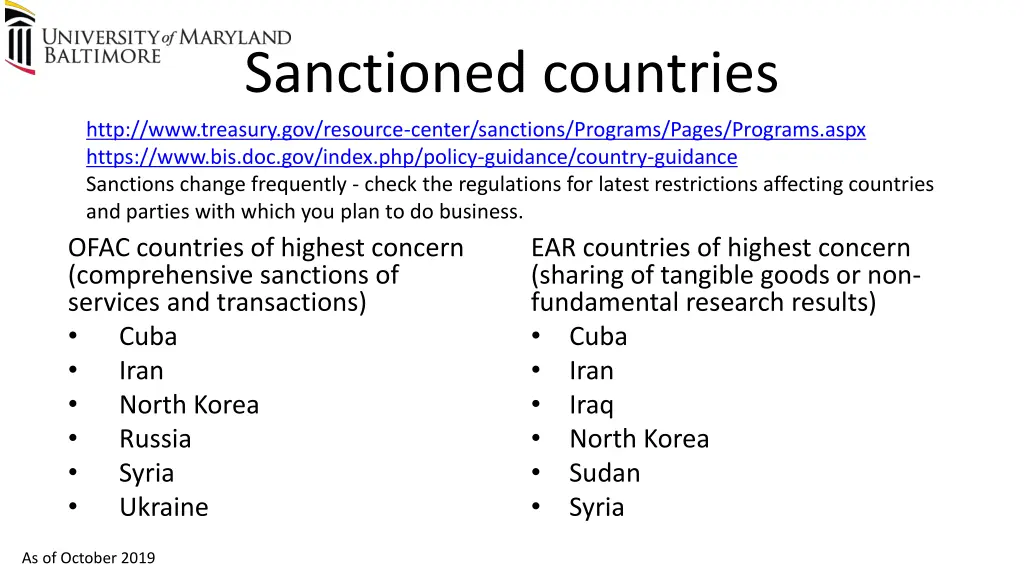 sanctioned countries