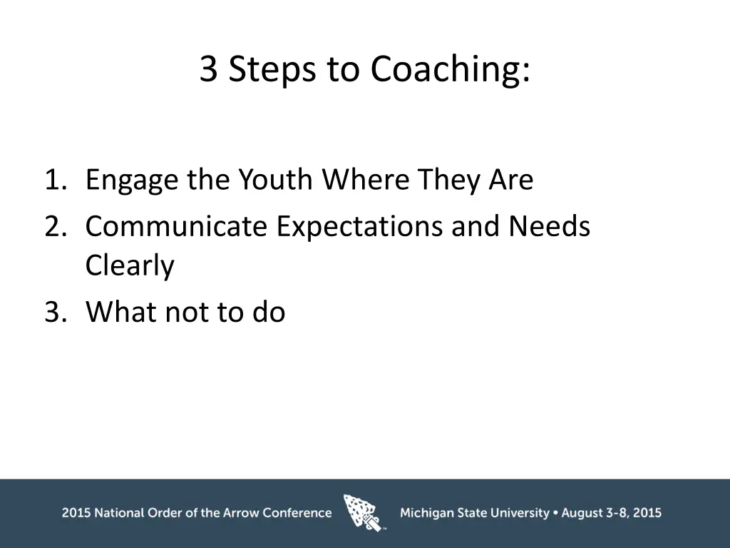 3 steps to coaching