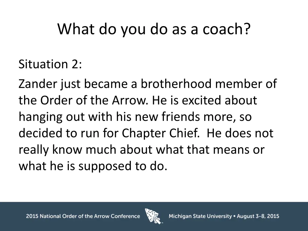 what do you do as a coach 1