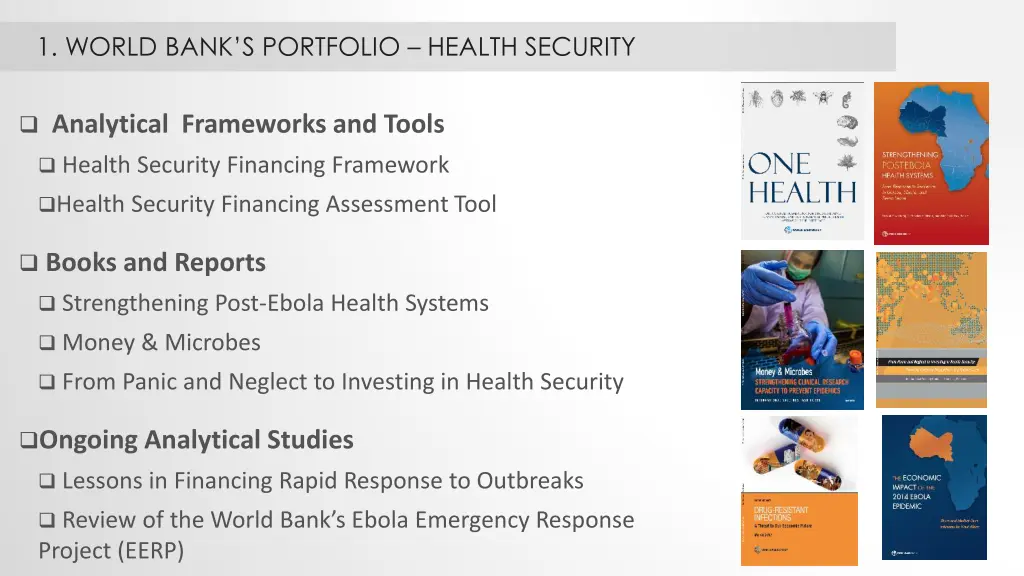 1 world bank s portfolio health security