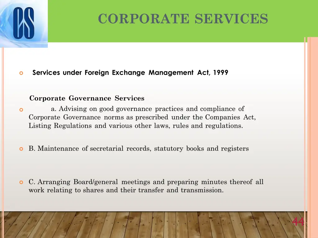 corporate services