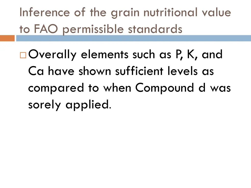 inference of the grain nutritional value