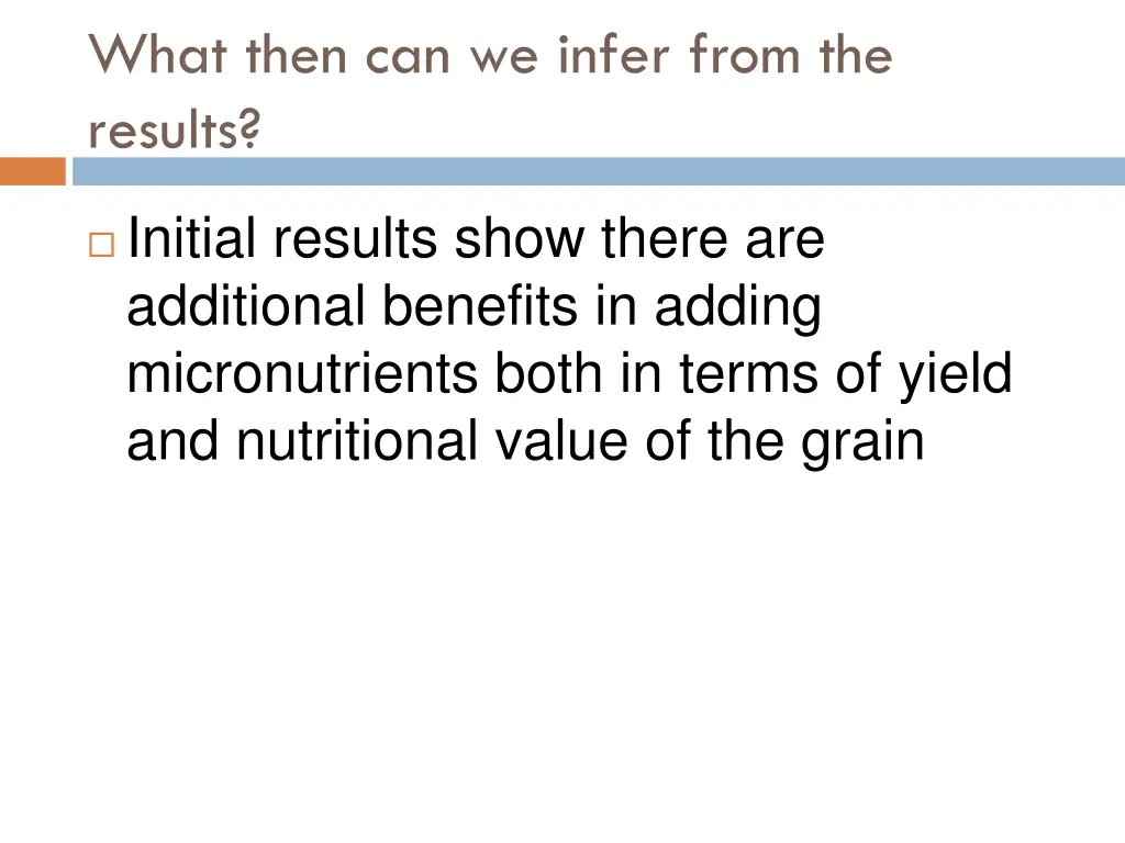 what then can we infer from the results