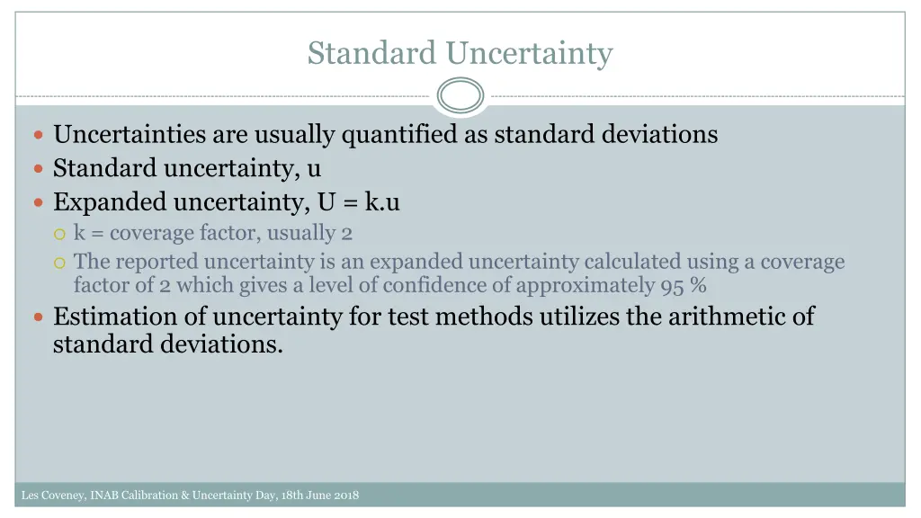 standard uncertainty