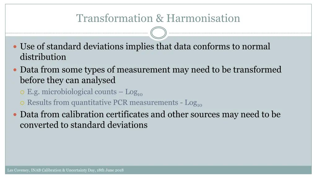 transformation harmonisation